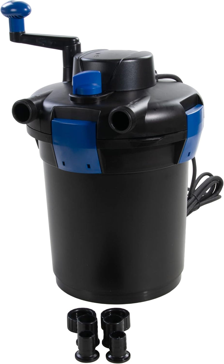 AquaForte GPF-1500 (9 Watt) Druckfilter, Leistung 9 Watt, Spannung 230V, Frequenz 50Hz, Einlass/Ausl