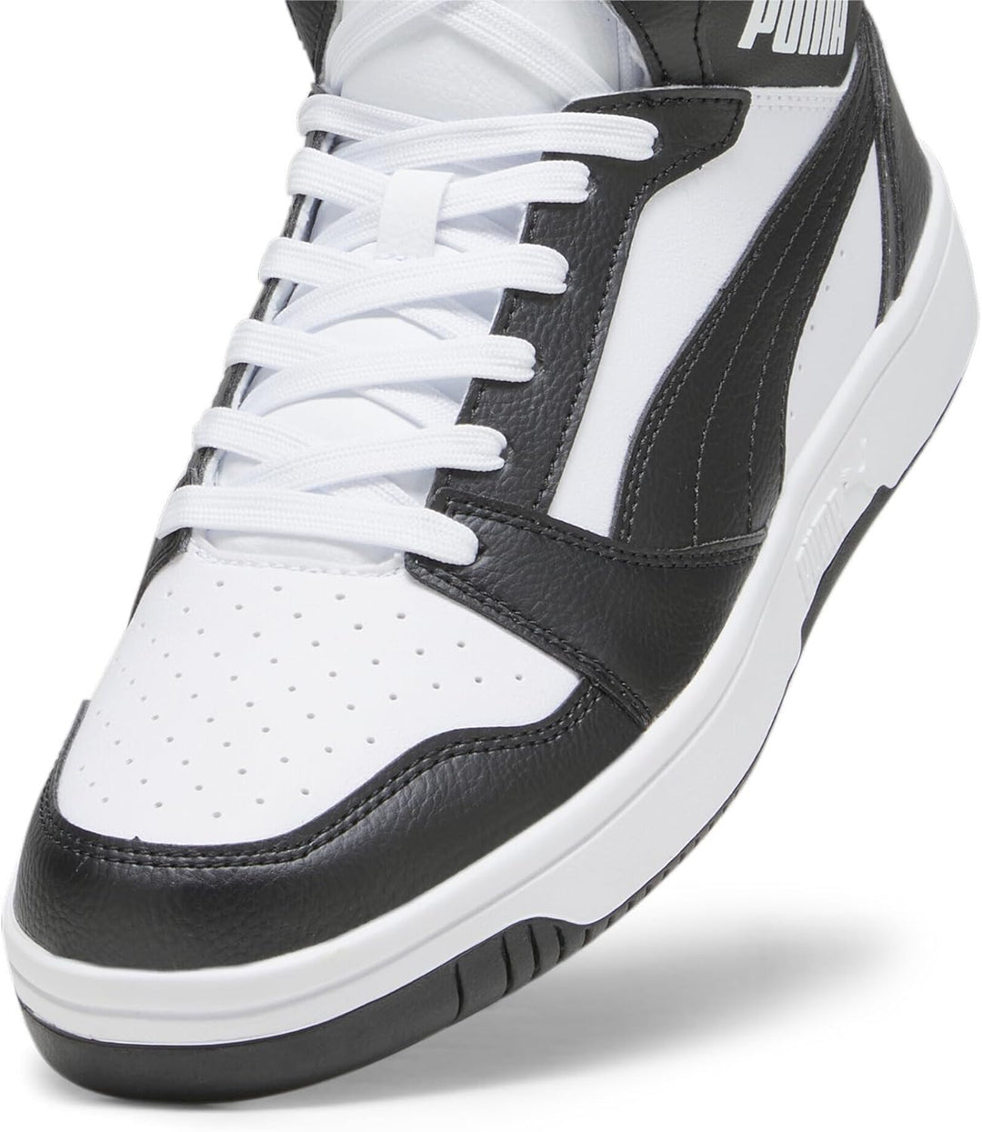 Puma Unisex Rebound V6Sneaker 38.5 EU Puma White Puma Black Shadow Gray Puma White, 38.5 EU Puma Whi
