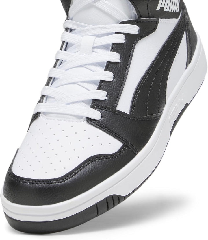 Puma Unisex Rebound V6Sneaker 44.5 EU Puma White Puma Black Shadow Gray Puma White, 44.5 EU Puma Whi