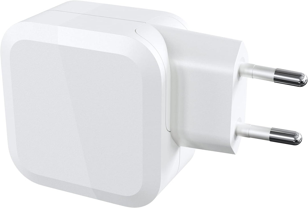 USB C Ladegerät Weisses Green Cell GaN 65W 3 Port 2x USB-C PD 1x USB-A QC 3.0 Handy Schnellladegerät