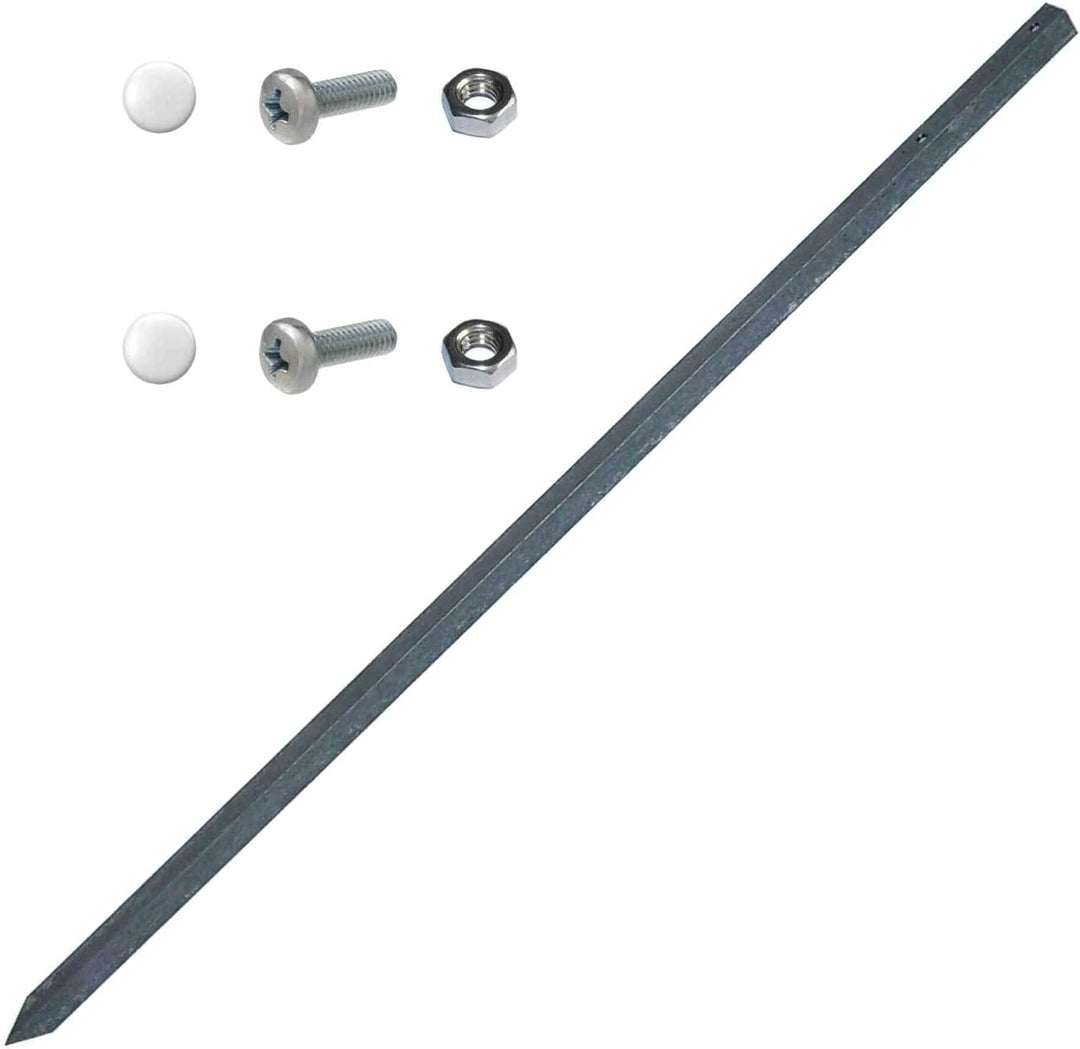 Kleberio® Einschlagpfosten verzinkt, Stahl, rostfrei Nummernschildhalterung Auto Kennzeichenhalter f