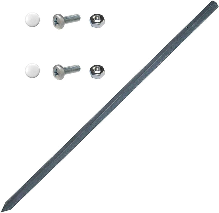 Kleberio® Einschlagpfosten verzinkt, Stahl, rostfrei Nummernschildhalterung Auto Kennzeichenhalter f