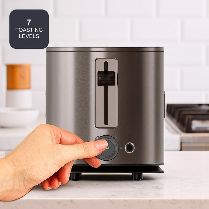 BLACK+DECKER - Extra Breiter Toaster 1500W | Schlitze 260x42 mm | 7 Bräunungsstufen | 6 Glimmer-Heiz