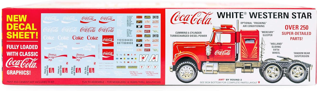 AMT AMT1160 1:25 White Western Star Semi Traktor (Coca Cola)