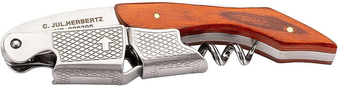 Herbertz, Sommelier-Messer, Kellnermesser, Länge Folienschneider: 3.8 cm, 220200, Korkenzieher, Kaps