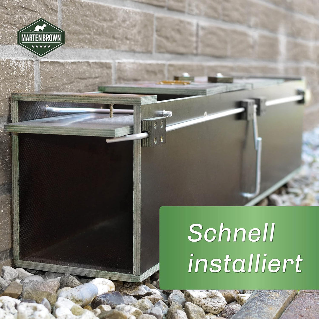 Martenbrown® Katzenfalle Gross 120cm I Dient auch als Waschbärfalle oder Marderfalle I Marder Kasten