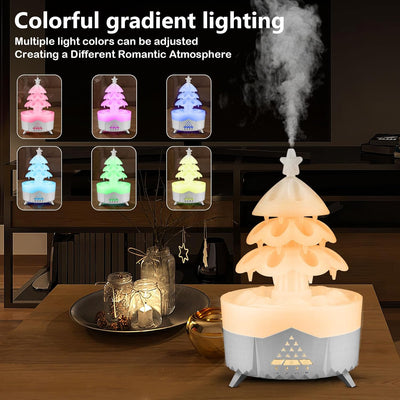 Vehoukli 2.5L Luftbefeuchter Humidifier mit 7 Farben LED Weihnachtsbaum Luftreiniger Lufterfrischer