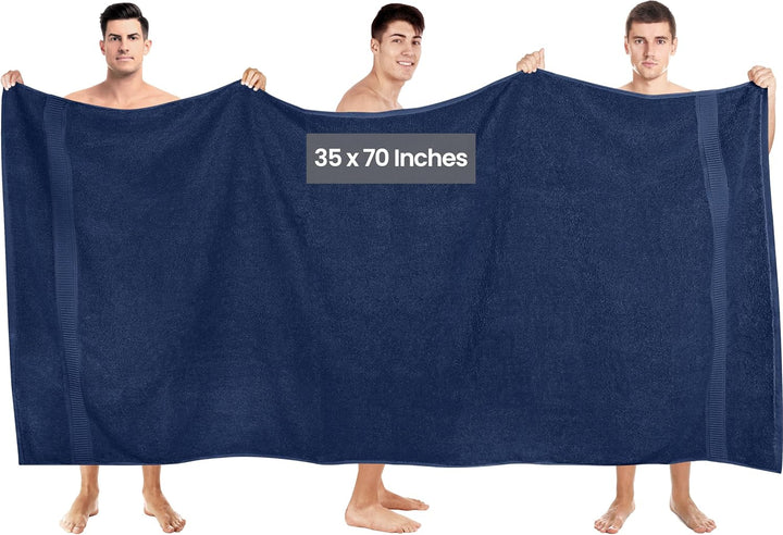 Utopia Towels - 2er Badetücher Gross aus Baumwolle mit Aufhänger, Saunatücher,Badehandtücher Gross,