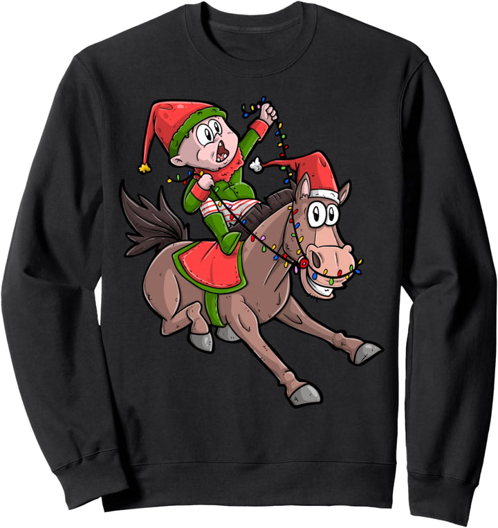 Pferd Weihnachten / Reiter Weihnachten Sweatshirt