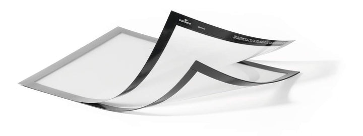 Durable Infotasche Duraframe Magnetic Plus (A4 mit Magnetverschluss) 2 Stück, silber, 498523, silber