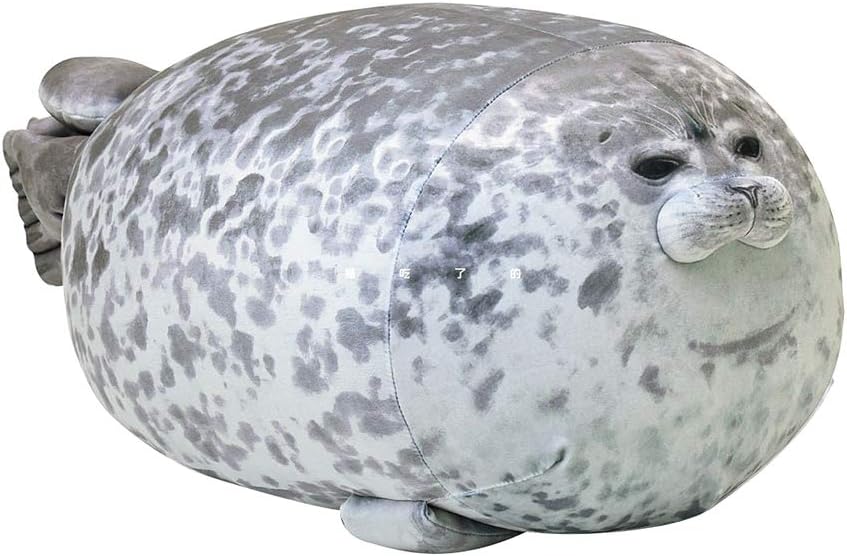 Siegel Plüschtier,60cm Siegel Kuscheltie Tier Kissen Niedliche Tier Puppe Flauschiges Stofftier,Nied