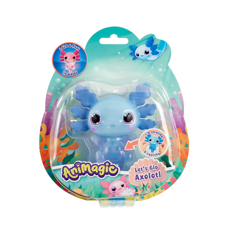 Animagic Let’s Glo Axolotl – Blau, Elektronisches & Leuchtendes Haustier Kinder ab 4 Jahren, Sensori