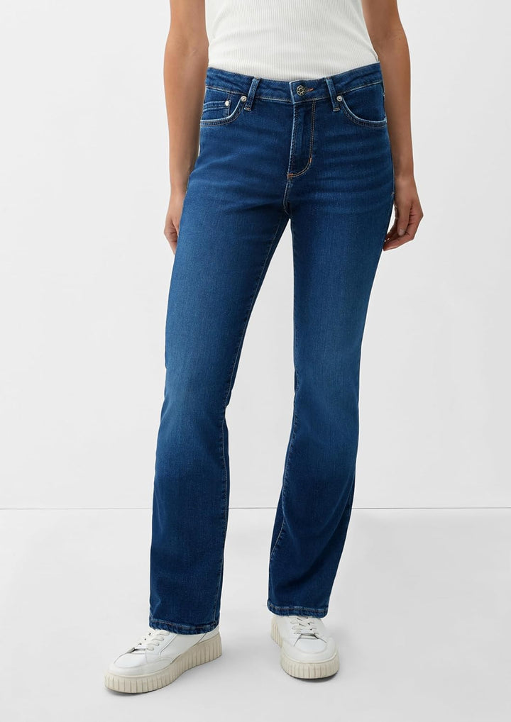 s.Oliver Stoffhose aus Interlock-Jersey mit Extra High Rise 34W / 32L Dark Blue, 34W / 32L Dark Blue