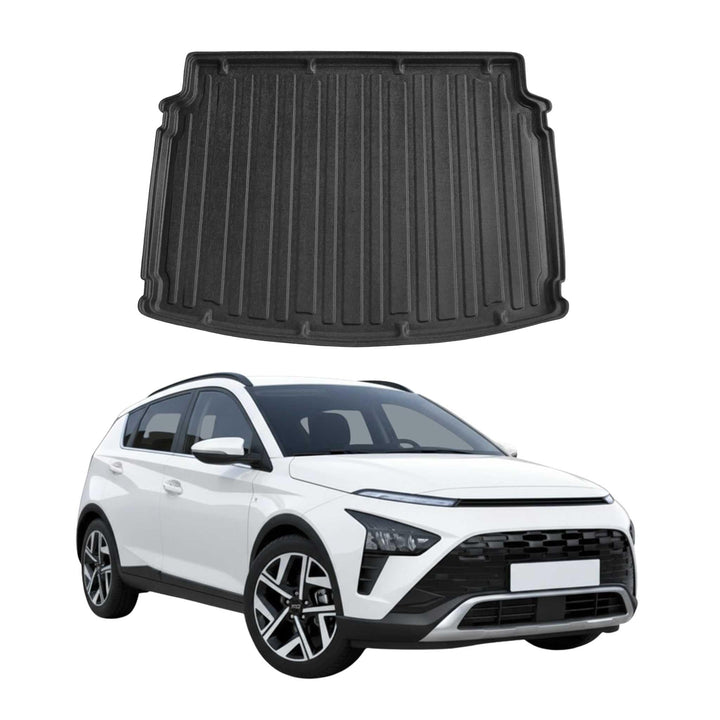 OMAC Kofferraumwanne Laderaumwanne kompatibel mit Hyundai Bayon 2021-2026 Gummi TPE Schwarz