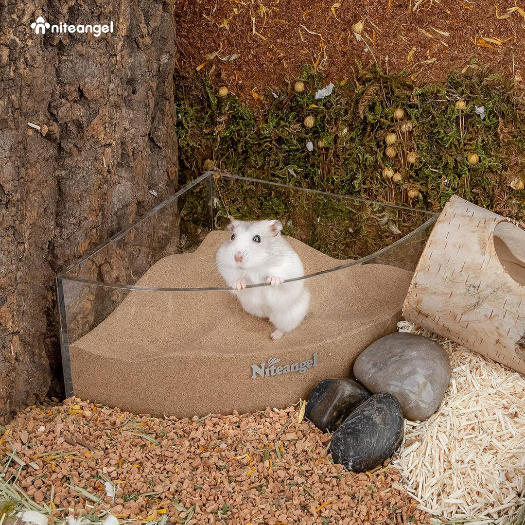 Niteangel Hamster Wüstenbad Sand | Staubfreier Badesand oder Streusand für Hamster, Chinchillas, Ger