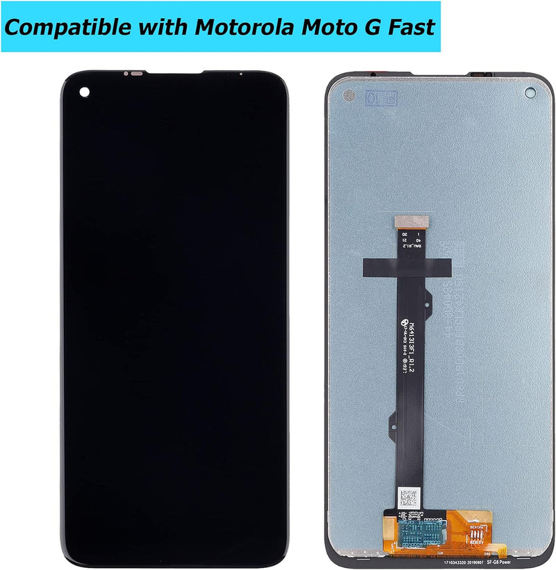 Vvsialeek LCD Display Kompatibel Für Moto G Fast XT2045-3 Schwarz LCD Touch Screen with Toolkit