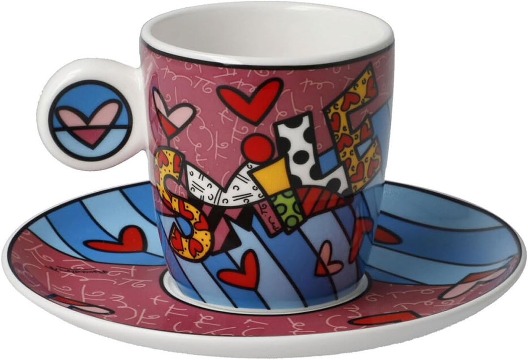 Goebel Porzellan Romero Britto Pop Art Espressotasse Smile