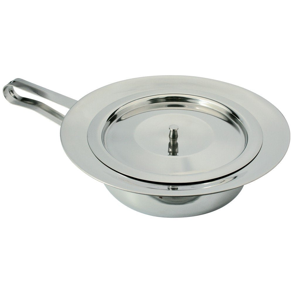 Steckbecken Edelstahl 30 cm mit Deckel
