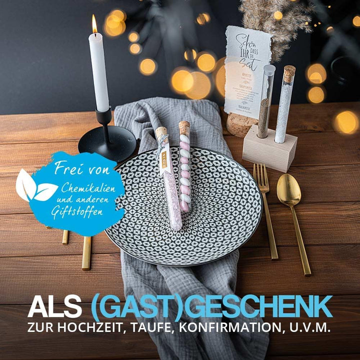 Tuuters 100 Glas Reagenzgläser mit Korken Verschluss Naturkorken, kleine Gewürzgläser (120 x Ø 20mm)