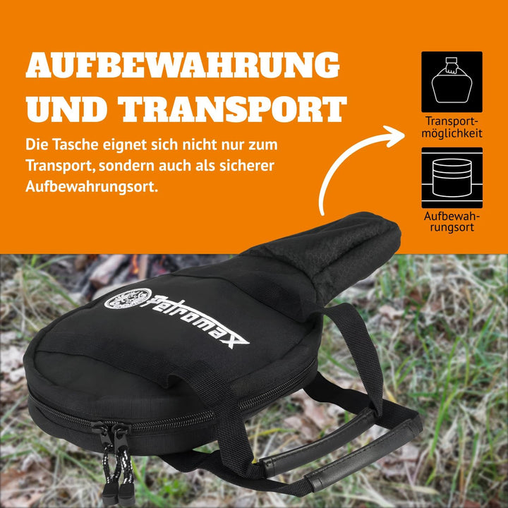 Petromax Transporttasche für Feuerpfanne FP35 - Aufbewahrungstasche aus Ripstop-Gewebe für gusseiser