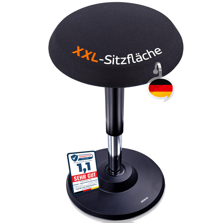 EZSIDE: Höhenverstellbarer Bürohocker, Ergonomischer Arbeitshocker gegen Rückenschmerzen & Verspannu