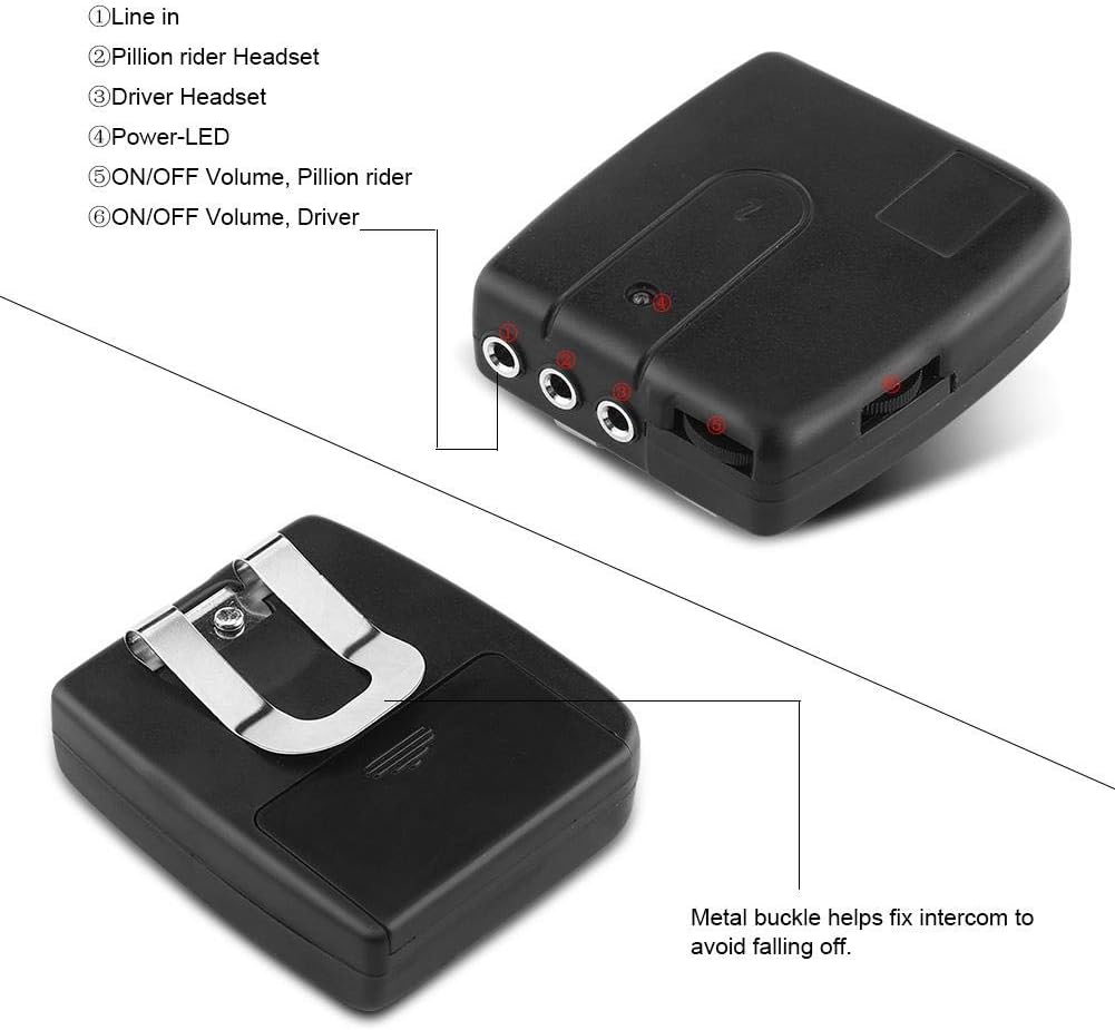 Keenso Motorradhelm Intercom Set, Gegensprechanlage Sprechanlage Helm-zu-Helm Kommunikationssystem