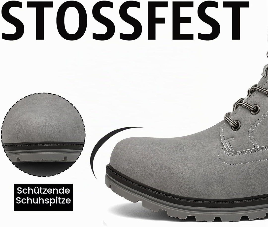 Mishansha Winterschuhe Herren Damen Gefüttert Outdoor Winterstiefel Gr.39-46 EU 39 EU Hellgrau, 39 E