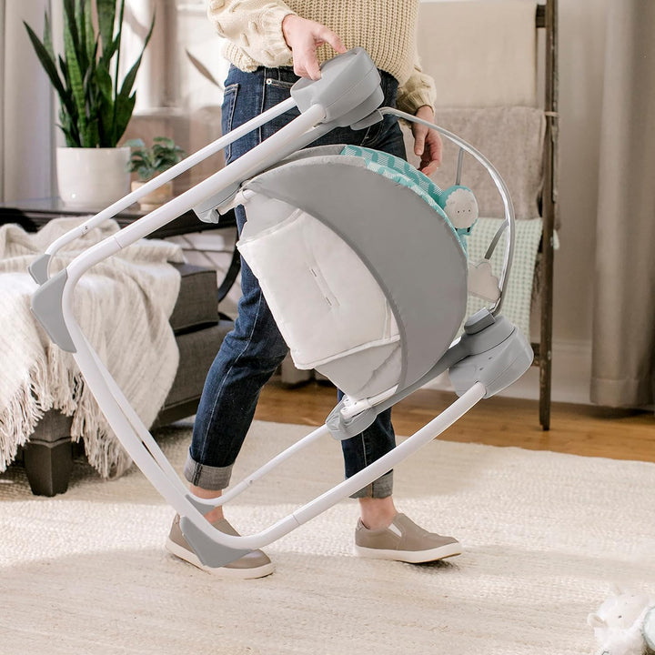 Ingenuity, Ity Ingenuity, Swingity Swing, Goij, zusammenklappbare und tragbare Babyschaukel mit 6 Sc