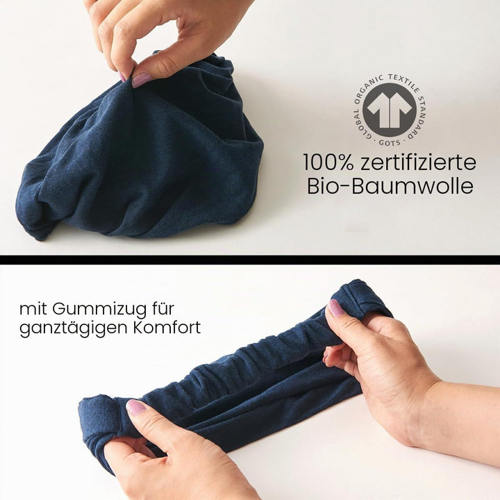 CHARM Damen Breites Haarband Bandana - Bio Baumwolle Stirnband Herren Kopftuch Sommer Hair Band Aus