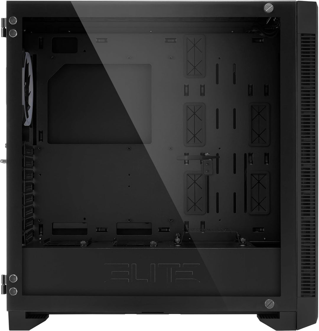 Sharkoon Elite Shark CA200G, PC-Gehäuse, ARGB, 8-Fach RGB-Steuerung, klassischer und vertikaler Graf