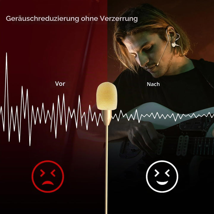 KIMAFUN Ohrset-Mikrofon Headset Einzel-Ohrhörer Ohrbügel, Über dem Ohr Hängendes Kondensatormikrofon