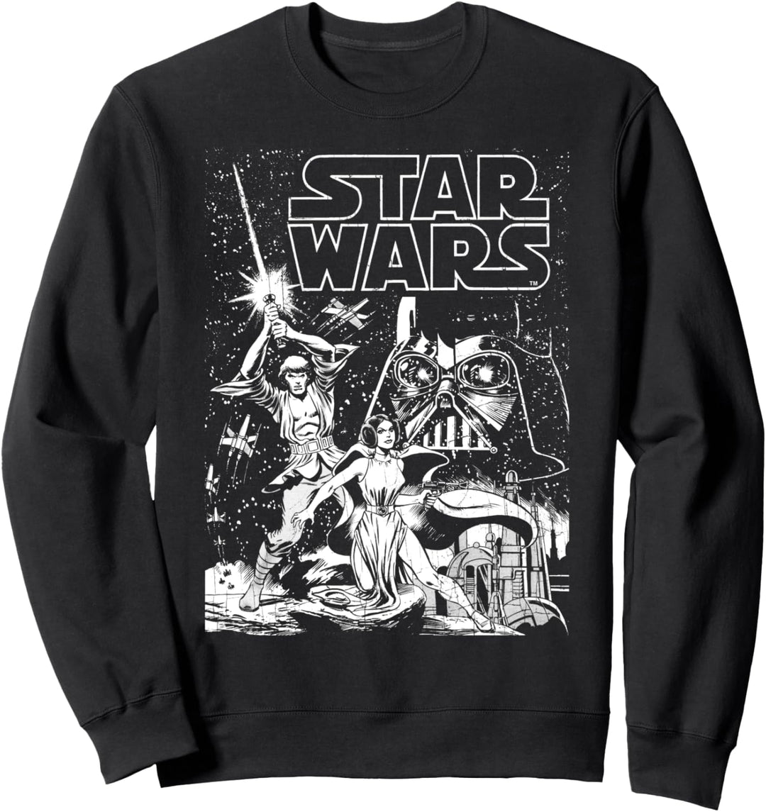 Star Wars Group Shot Flipped Classic Movie Poster Sweatshirt