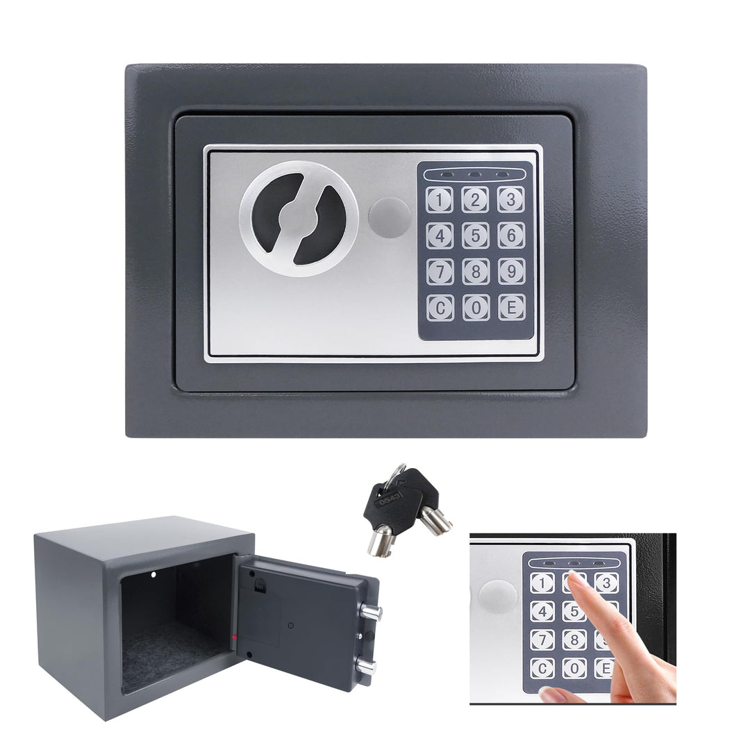 Tresor Safe mit Schlüssel Elektronisches Passwort Safe Cabinet wasserdicht Safe Ganzstahl In-Wall Ho