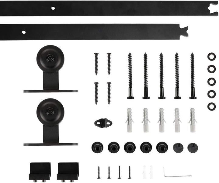 183cm Schiebetürbeschlag Set, Schiebetürsystem für Innentüren, Schiebetür Komplettset mit Umlenkroll