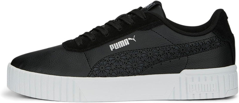 PUMA Damen Carina 2.0 Laser Cut Sneaker 39 EU Puma Black Strong Gray Puma Silver, 39 EU Puma Black S