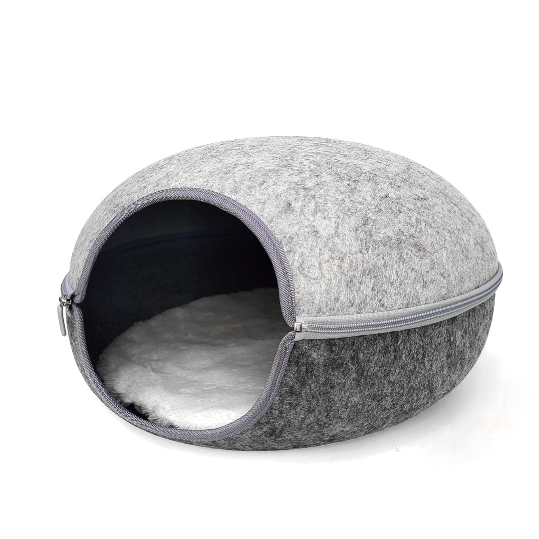 Lucky Sign Katzenhöhle aus Filz Komfortables und modernes Katzenbett mit weichem und waschbarem Kiss
