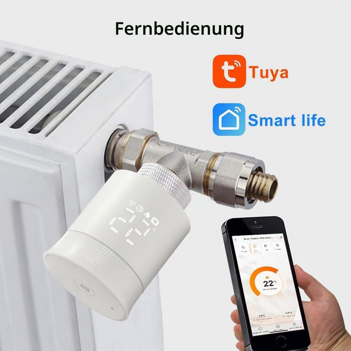 KETOTEK Smartes Heizkörperthermostat WLAN, Zigbee Thermostat Heizung Smart mit Tuya APP, Alexa &amp; Goo