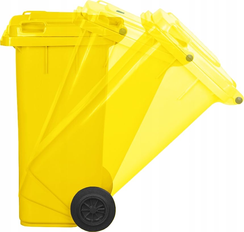 gardivo Mülltonne 120 Liter Abfalltonne Reststofftonne Mülleimer mit 2 geräuschlosen Rädern, Klappde