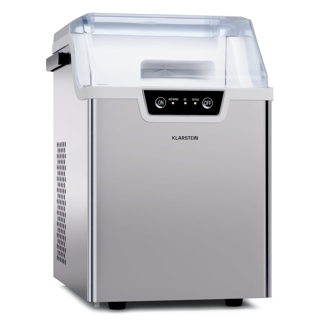 Klarstein Eiswürfelmaschine für Zuhause, Camping & Gastro, 200W Mini-Eiswürfelmaschine Klein, 4 Min