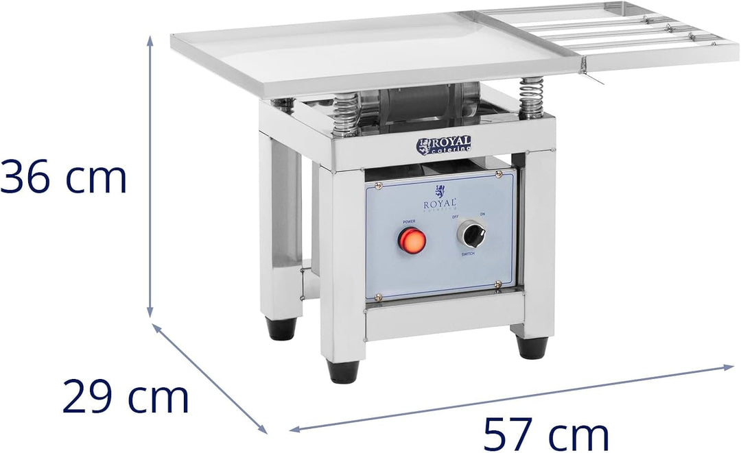 Royal Catering RC-CMM02 Schokoladen-Rütteltisch Edelstahl 30 W Vibrationstisch Pralinenrüttler