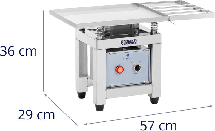 Royal Catering RC-CMM02 Schokoladen-Rütteltisch Edelstahl 30 W Vibrationstisch Pralinenrüttler
