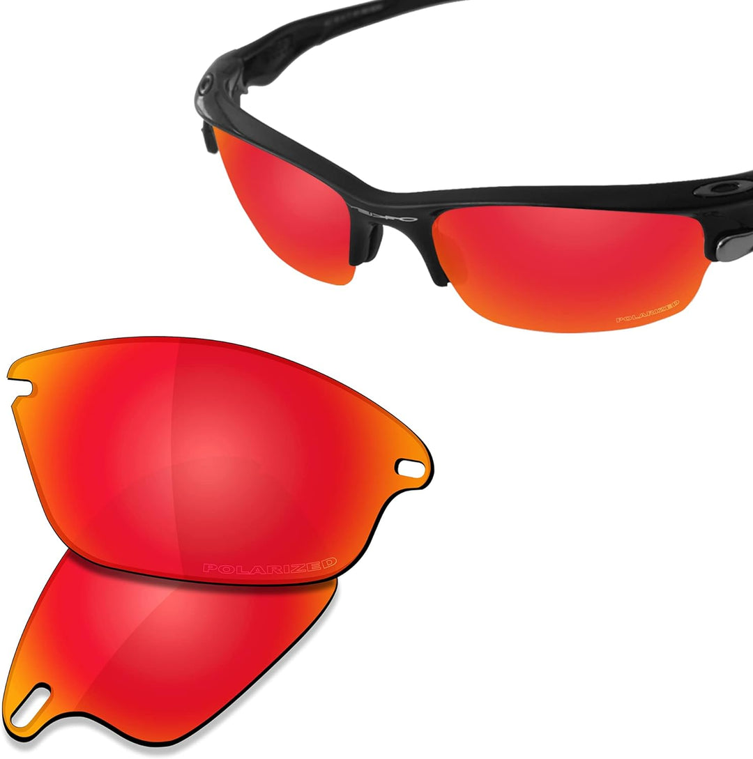 Saucer Premium Ersatzgläser für Oakley Fast Jacket OO9097 Sonnenbrillen High Definition - Fire Red P
