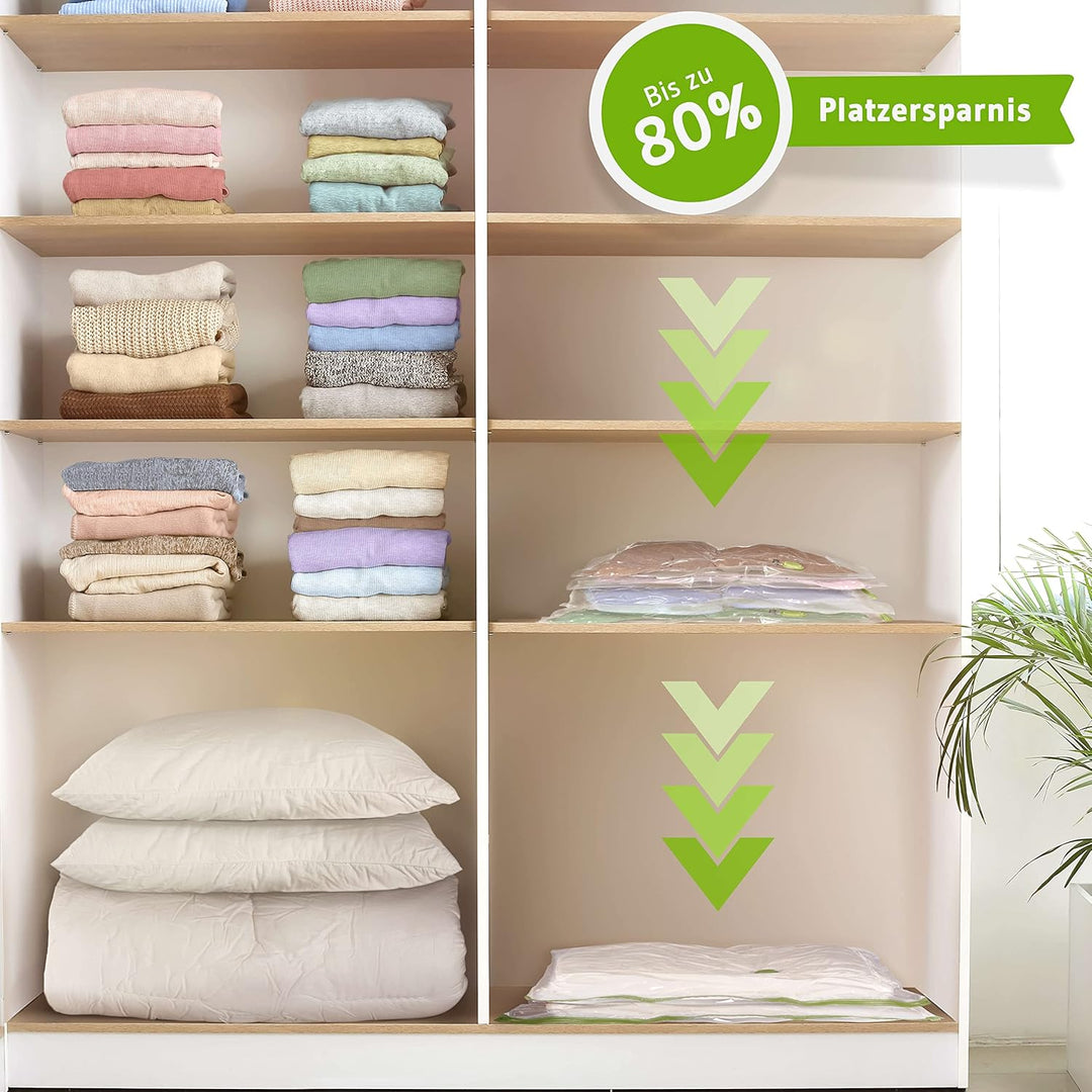 NORDIC® Vakuumbeutel (6er Set) in 80x60cm u. 80x100cm – BPA Frei INKL. ETIKETTEN - Vakuumbeutel für