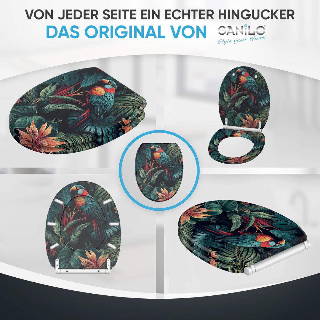 Sanilo WC Sitz mit Absenkautomatik, viele neue Toilettendeckel zur Auswahl, hochwertige Oberfläche,