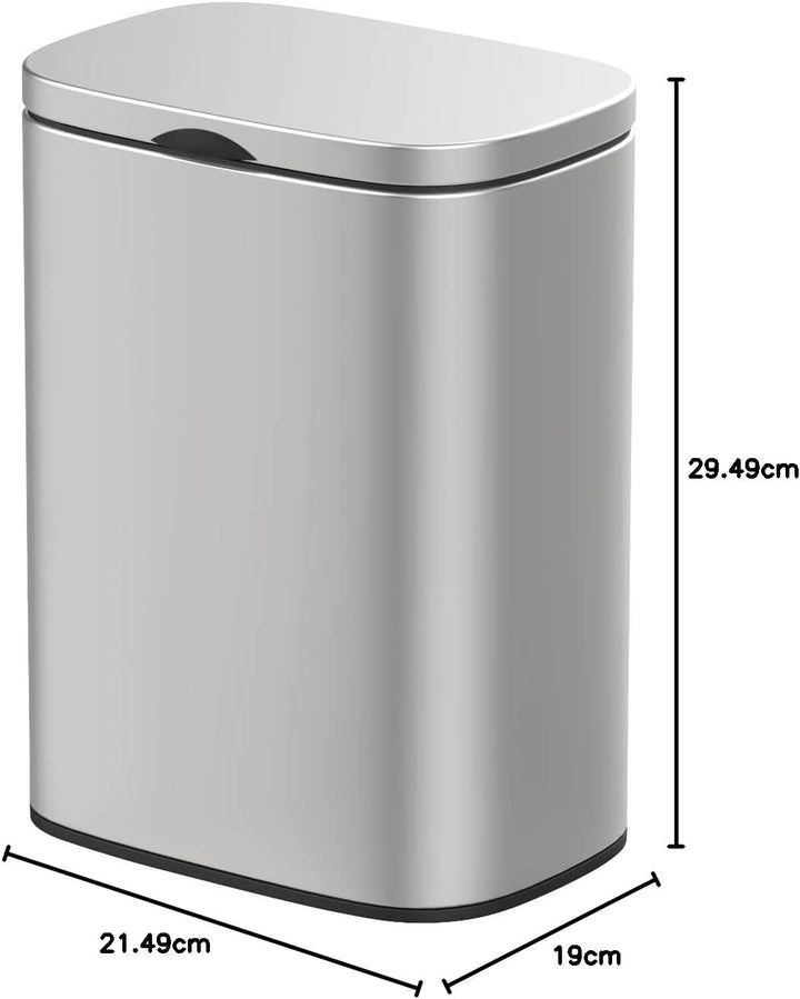 WENKO Wand-Kosmetikeimer Mod. Sare 5 ltr., Mülleimer mit Deckel und Absenkautomatik, Badezimmer-Eime