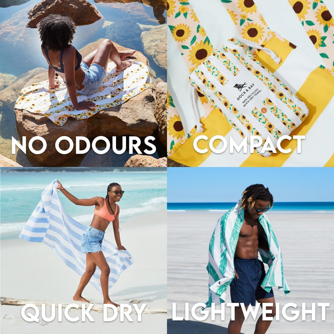 Dock & Bay Schnell trocknendes Handtuch – für Sport und Fitnessstudio – kompakt, leicht – 100% recyc