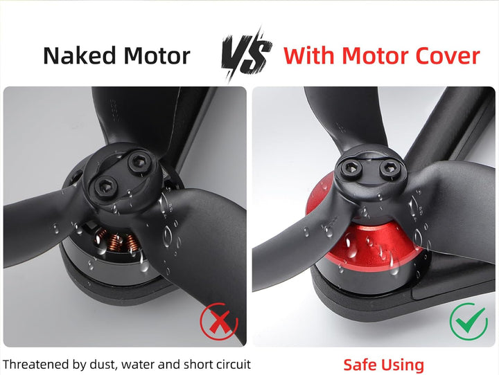 Motorabdeckungs Kappe für DJI Avata 2, Aluminiumlegierung Drohnenmotor-Schutzhülle Staubdicht Wasser