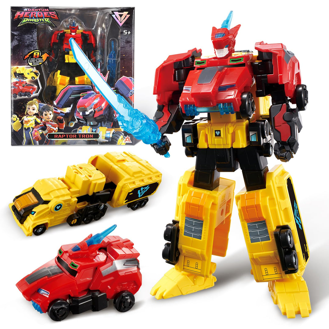 2 in 1 Transforming Roboter Raptor Tron, 7,48 Zoll, für Kinder, Chariot und Transforming Spielzeug f