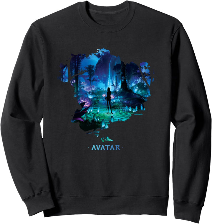 Avatar Na’vi in Pandora Jungle at Night with Logo Sweatshirt