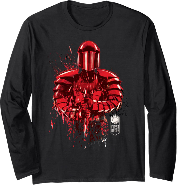 Star Wars The Last Jedi Red Trooper First Order Text Poster Langarmshirt